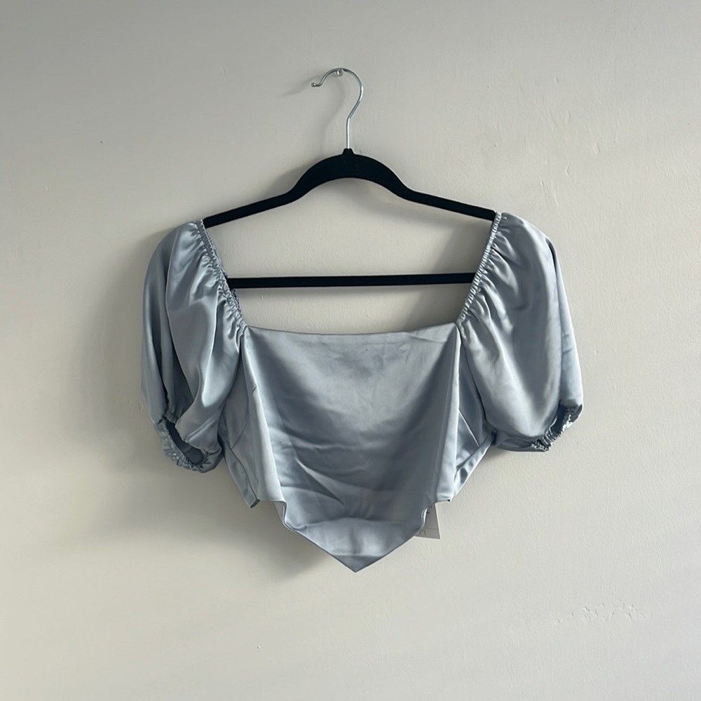 Dusty blue blouse!
